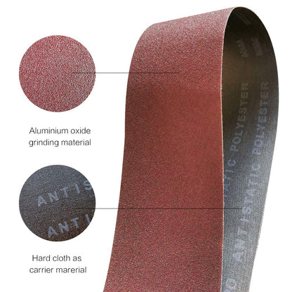 "TPmax 4x24 Inch 80 Grit Sanding Belt – Premium Aluminum Oxide, 12 Pack"